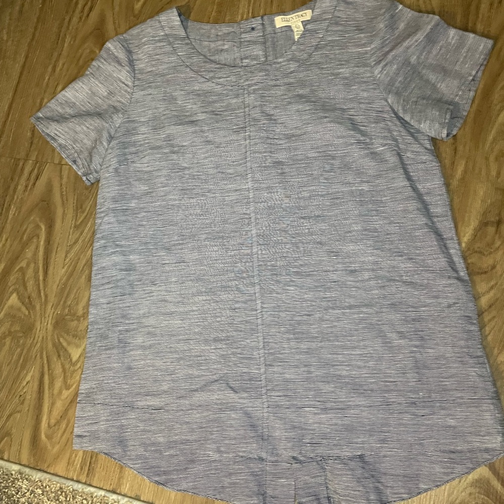 Ellen tracy linen blouse size small